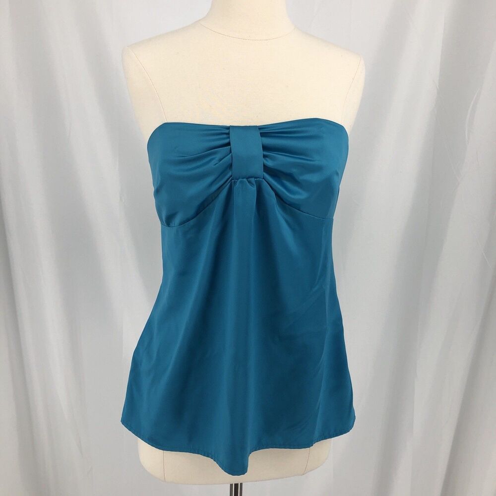 Ann Taylor Loft Women's Size 4 Turquoise Strapless Top.